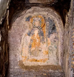 Fresco i den underjordiske basilikaen fra 400-tallet